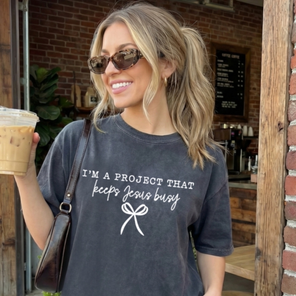 Gildan Black Women's Graphic Tee with White Script